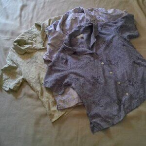 3 camp shirts ~ Tommy Bahama & Columbia ~ 2 are silk ~ Large
